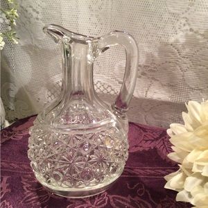 Vintage Cut Glass Cruet Pinwheel Design